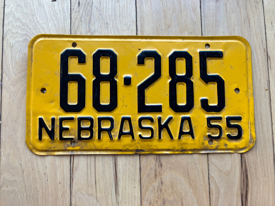 1955 Nebraska License Plate