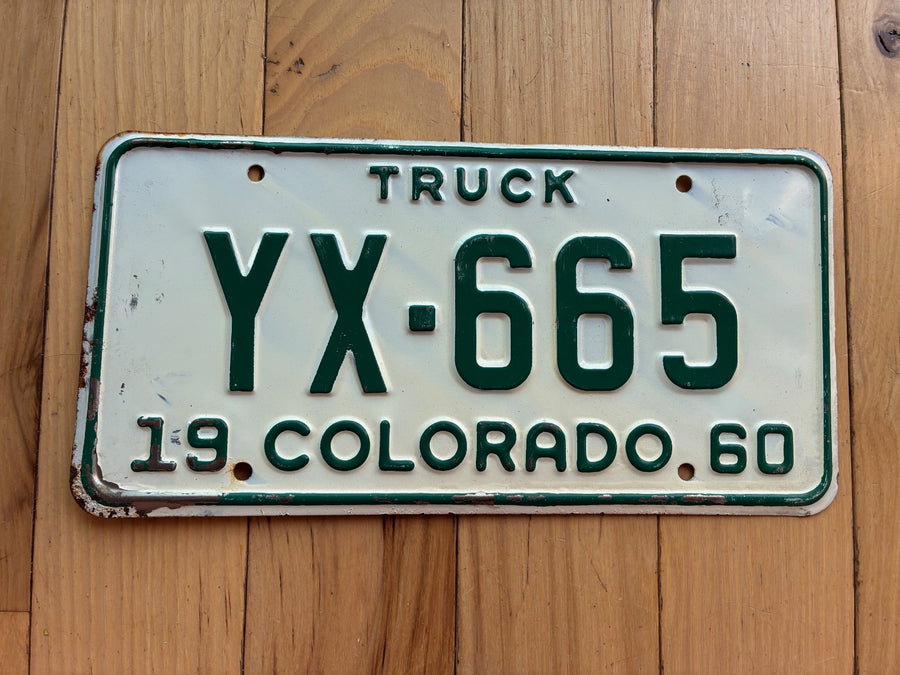 1960 Colorado Truck License Plate