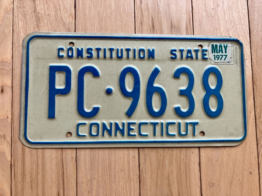 1977 Connecticut License Plate
