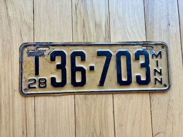 1928 Minnesota License Plate