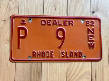 1982 Rhode Island Dealer License Plate