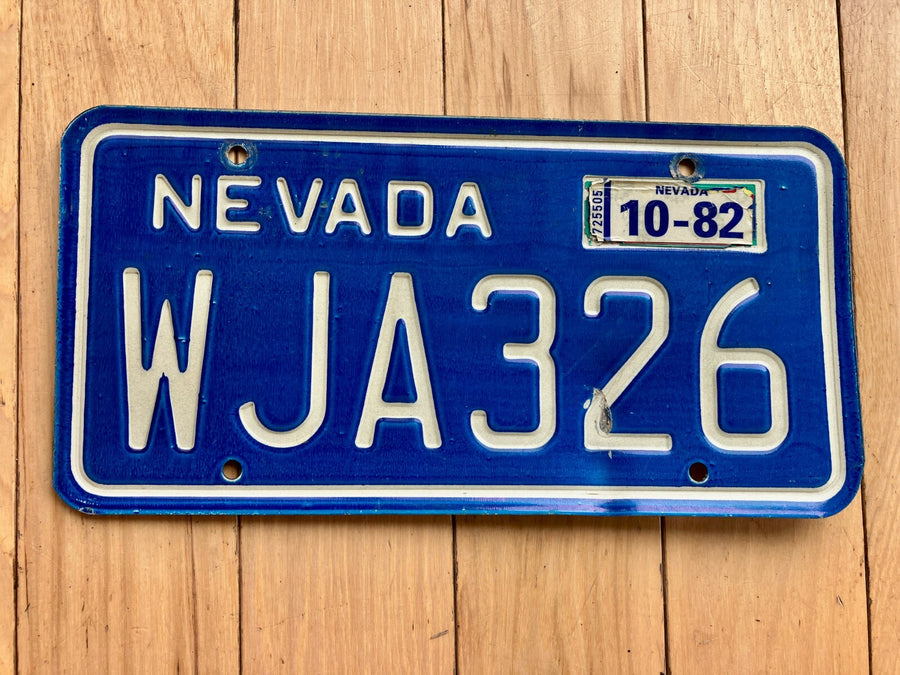 1982 Nevada License Plate