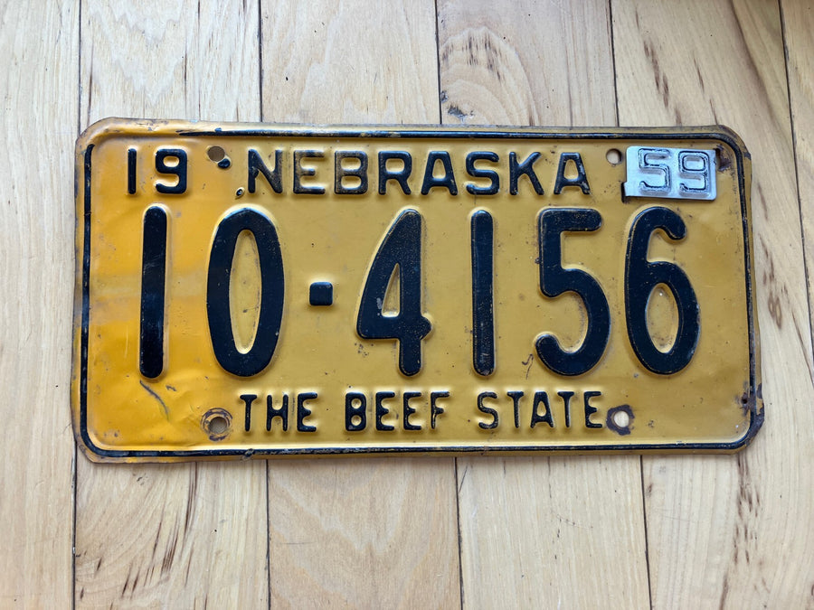 1959 Nebraska License Plate