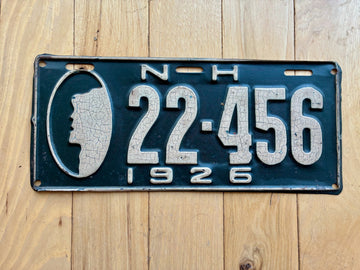 1926 New Hampshire License Plate