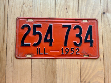 1952 Illinois License Plate