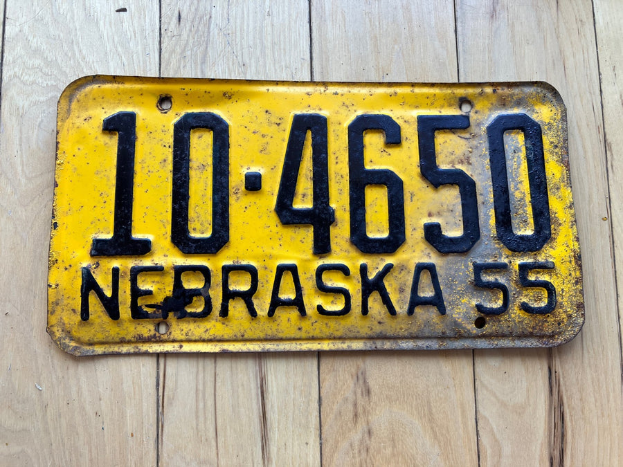 1955 Nebraska License Plate
