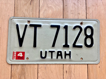 1977 Utah License Plate