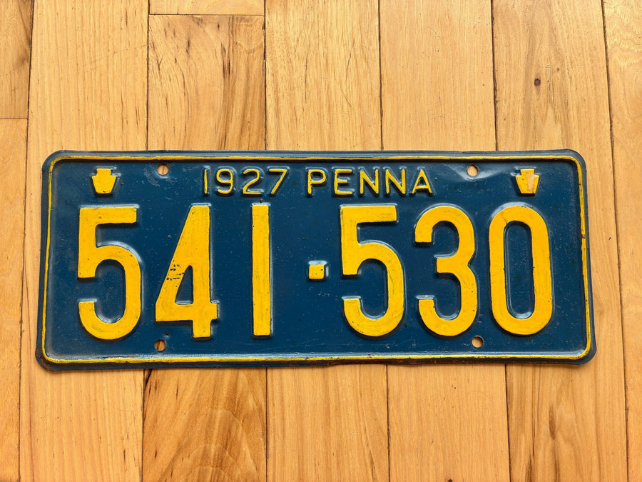 1927 Repainted Pennsylvania License Plate