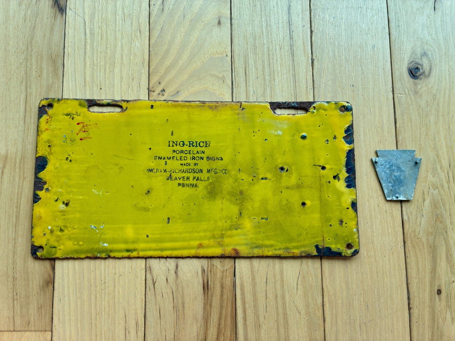 1911 Pennsylvania License Plate (Loose Tab)