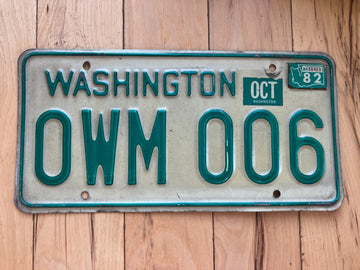 1982 Washington State License Plate