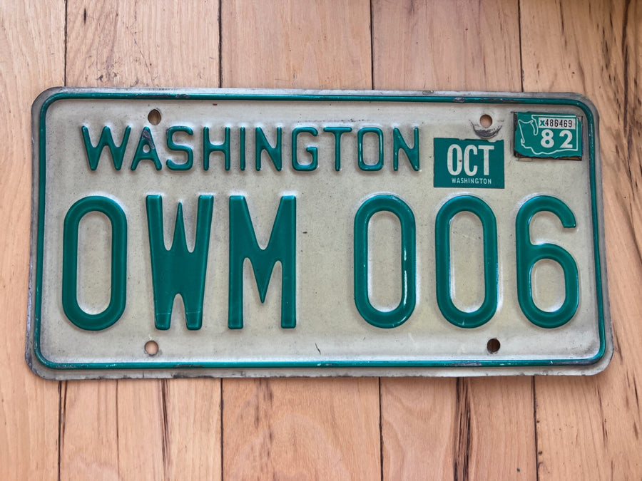 1982 Washington State License Plate