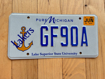 2014 Michigan Lake Superior State University License Plate