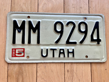 1980 Utah License Plate