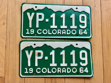 Pair of 1964 Colorado License Plates