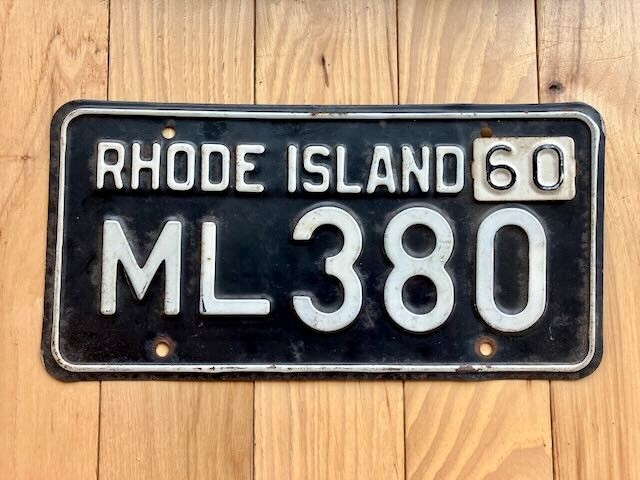 1960 Rhode Island License Plate
