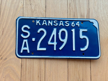 1964 Kansas License Plate