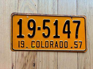 1957 Colorado License Plate