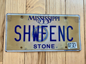 2021 Mississippi Vanity License Plate - SHWFENC