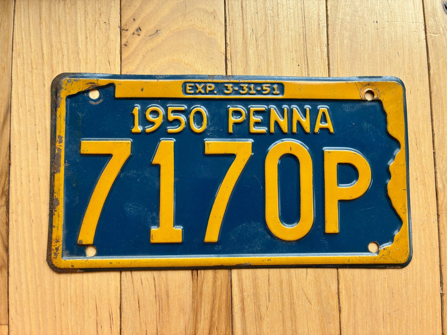1950 1951 Pennsylvania License Plate