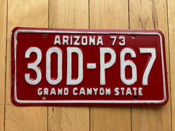 1973 Arizona 30 Day License Plate