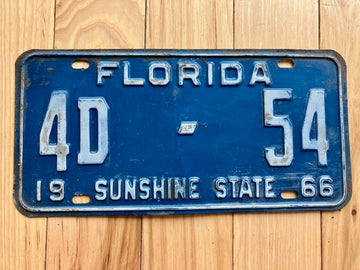 1966 Florida License Plate