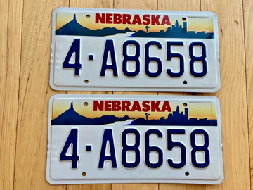 Pair of 1994 Base Nebraska License Plates