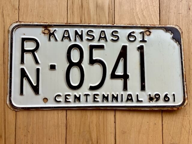 1961 Kansas License Plate