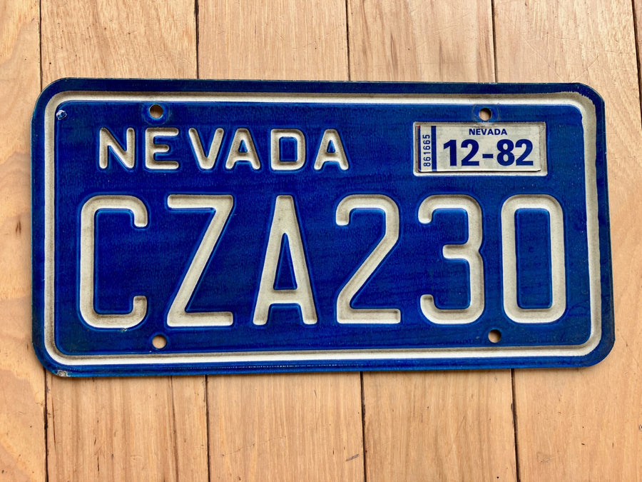 1982 Nevada License Plate