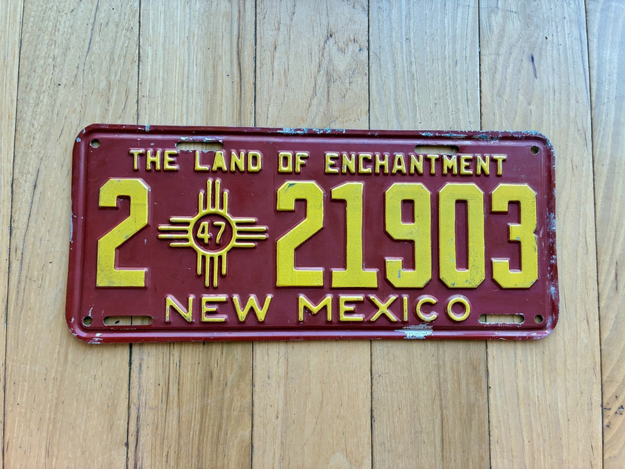 1947 New Mexico License Plate