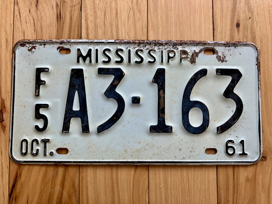 1961 Mississippi License Plate