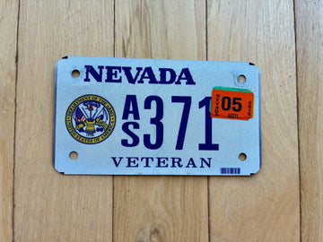 2015 Nevada Army Motorcycle License Plate