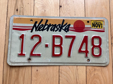 1990 Nebraska License Plate
