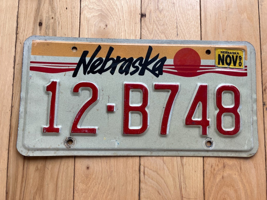 1990 Nebraska License Plate