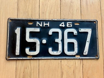 1946 New Hampshire License Plate