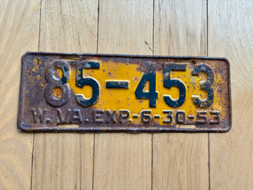 1953 West Virginia License Plate