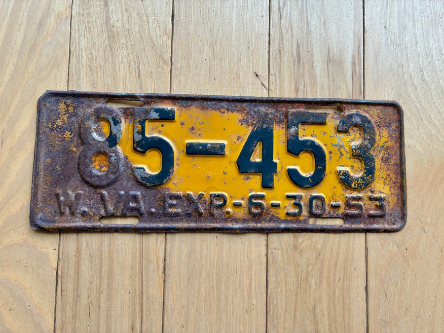 1953 West Virginia License Plate