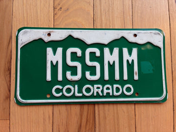 1980s Colorado Vanity License Plate - MSSMM