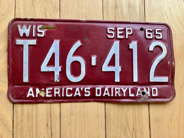 1965 Wisconsin License Plate