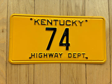 1956 to 1962 Kentucky Highway Department License Plate
