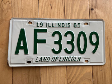 1965 Illinois License Plate