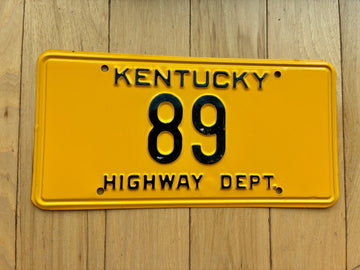 1956 to 1962 Kentucky Highway Department License Plate