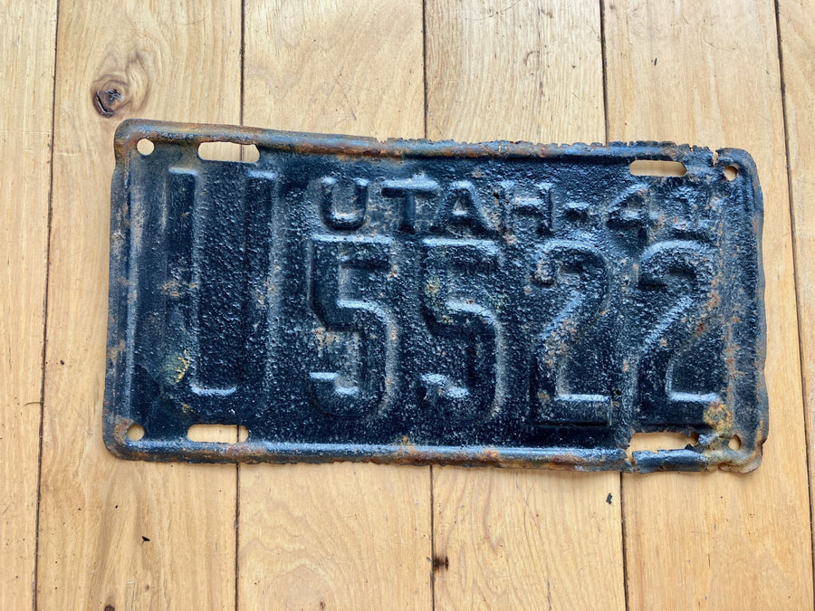 1941 Utah License Plate
