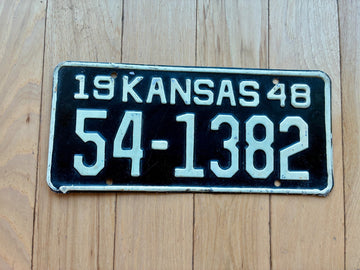 1948 Kansas License Plate