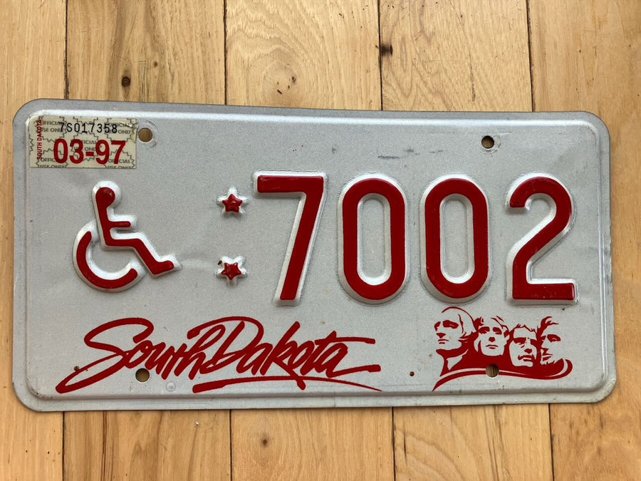 1997 South Dakota Disabled License Plate