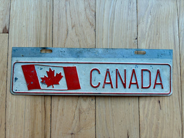 Vintage Canada License Plate Topper