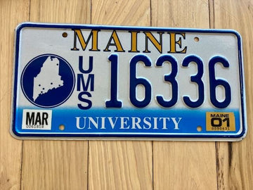 2001 Maine License Plate - UMS