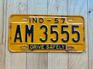1957 Indiana License Plate