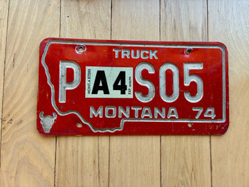 1974 Montana Truck License Plate