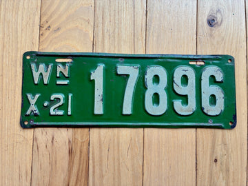 1921 Washington State License Plate