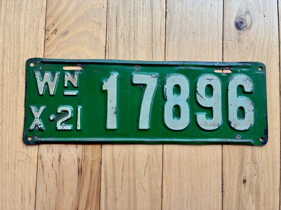 1921 Washington State License Plate